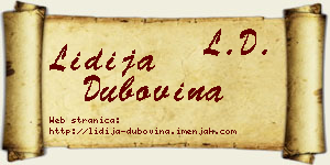 Lidija Dubovina vizit kartica